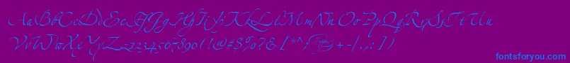 LinotypezapfinoTwo Font – Blue Fonts on Purple Background