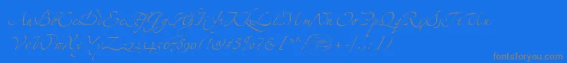 LinotypezapfinoTwo-Schriftart – Graue Schriften auf blauem Hintergrund