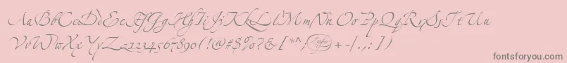 LinotypezapfinoTwo Font – Gray Fonts on Pink Background