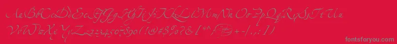 LinotypezapfinoTwo Font – Gray Fonts on Red Background