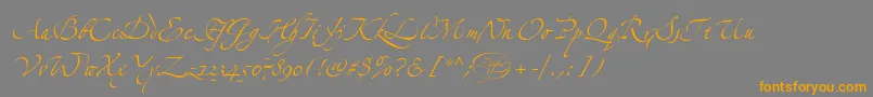 LinotypezapfinoTwo Font – Orange Fonts on Gray Background