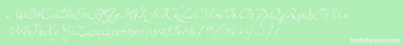 LinotypezapfinoTwo Font – White Fonts on Green Background