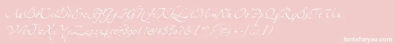 LinotypezapfinoTwo Font – White Fonts on Pink Background