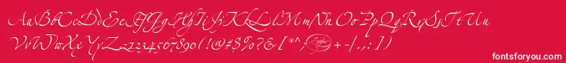 LinotypezapfinoTwo Font – White Fonts on Red Background