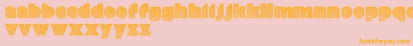 Moarendemo Font – Orange Fonts on Pink Background