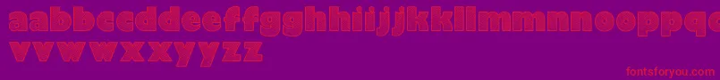 Moarendemo Font – Red Fonts on Purple Background