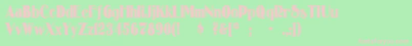 Oldgatel Font – Pink Fonts on Green Background