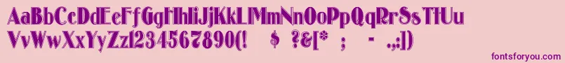 Oldgatel Font – Purple Fonts on Pink Background