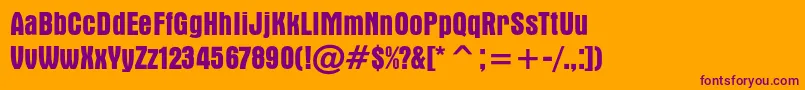 ApicalcBold Font – Purple Fonts on Orange Background