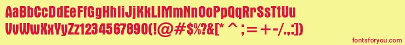 ApicalcBold Font – Red Fonts on Yellow Background