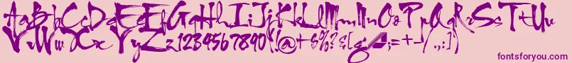 Htf1bkup Font – Purple Fonts on Pink Background