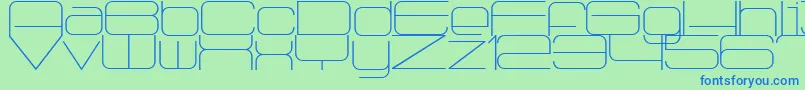 Radio1875 Font – Blue Fonts on Green Background