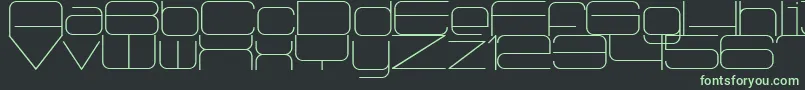 Radio1875 Font – Green Fonts on Black Background