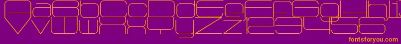 Radio1875 Font – Orange Fonts on Purple Background