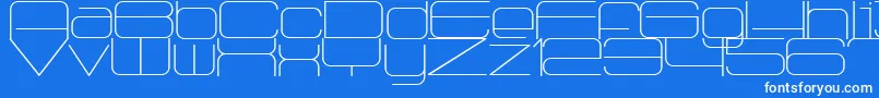 Radio1875 Font – White Fonts on Blue Background