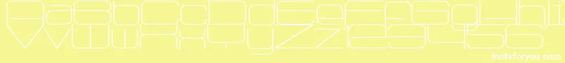 Fonte Radio1875 – fontes brancas em um fundo amarelo