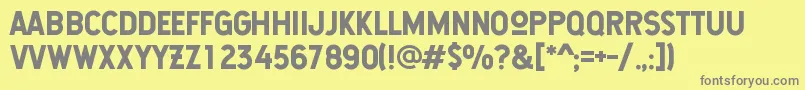 Hansief Font – Gray Fonts on Yellow Background