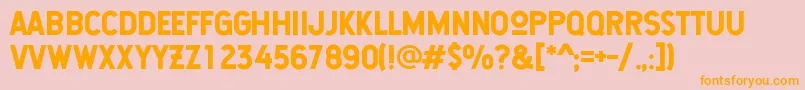 Шрифт Hansief – оранжевые шрифты на розовом фоне