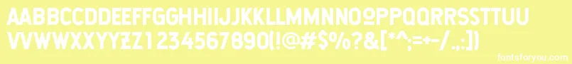 Hansief Font – White Fonts on Yellow Background