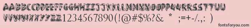 SketchPad Font – Black Fonts on Pink Background