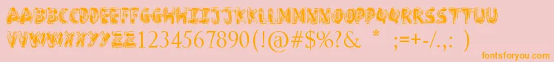 SketchPad Font – Orange Fonts on Pink Background