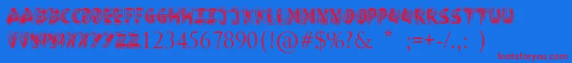 SketchPad-fontti – punaiset fontit sinisellä taustalla
