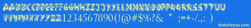 SketchPad Font – Yellow Fonts on Blue Background