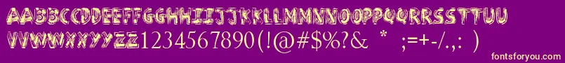 SketchPad Font – Yellow Fonts on Purple Background