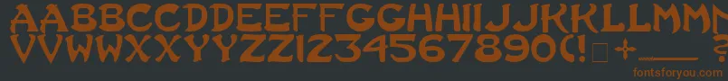 Lastninja-fontti – ruskeat fontit mustalla taustalla