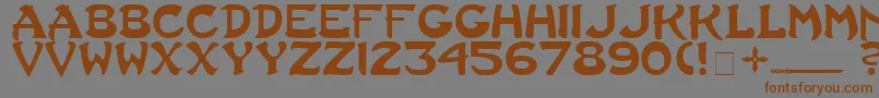 Lastninja Font – Brown Fonts on Gray Background