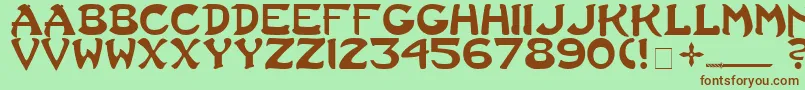 Lastninja Font – Brown Fonts on Green Background