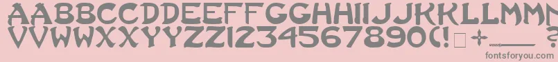 Lastninja Font – Gray Fonts on Pink Background