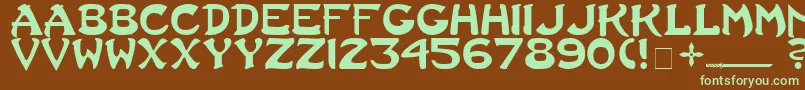 Lastninja Font – Green Fonts on Brown Background