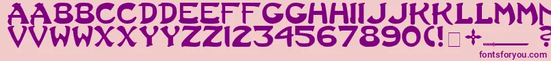 Lastninja Font – Purple Fonts on Pink Background