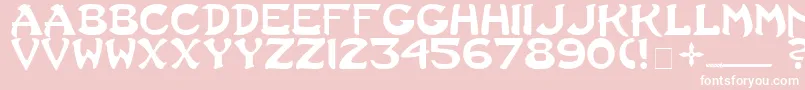 Lastninja Font – White Fonts on Pink Background