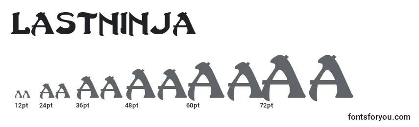 Размеры шрифта Lastninja