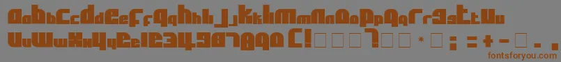 AlphaFlightSolidSmallCaps Font – Brown Fonts on Gray Background
