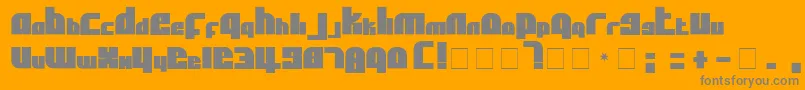 AlphaFlightSolidSmallCaps Font – Gray Fonts on Orange Background