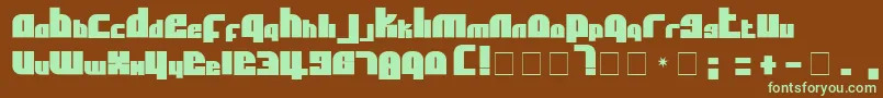 AlphaFlightSolidSmallCaps Font – Green Fonts on Brown Background