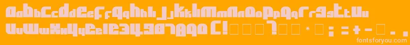 AlphaFlightSolidSmallCaps Font – Pink Fonts on Orange Background