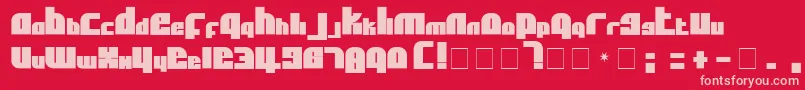 AlphaFlightSolidSmallCaps Font – Pink Fonts on Red Background