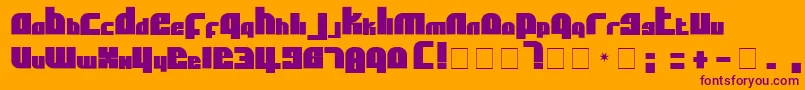 AlphaFlightSolidSmallCaps Font – Purple Fonts on Orange Background