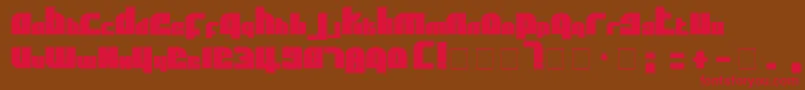AlphaFlightSolidSmallCaps Font – Red Fonts on Brown Background