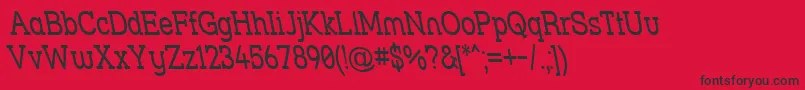 Strslrvn Font – Black Fonts on Red Background