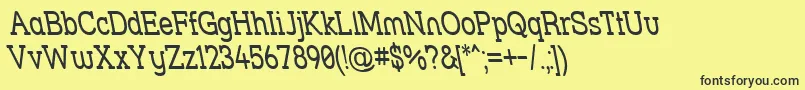 Strslrvn Font – Black Fonts on Yellow Background