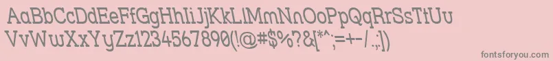 Strslrvn-Schriftart – Graue Schriften auf rosa Hintergrund