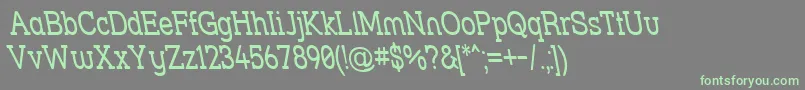 Шрифт Strslrvn – зелёные шрифты на сером фоне