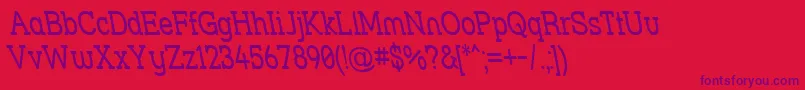 Strslrvn Font – Purple Fonts on Red Background
