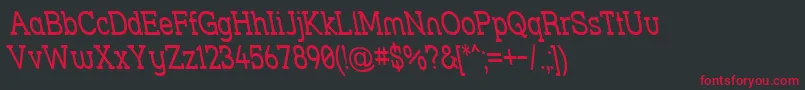 Strslrvn Font – Red Fonts on Black Background
