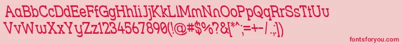 Strslrvn Font – Red Fonts on Pink Background